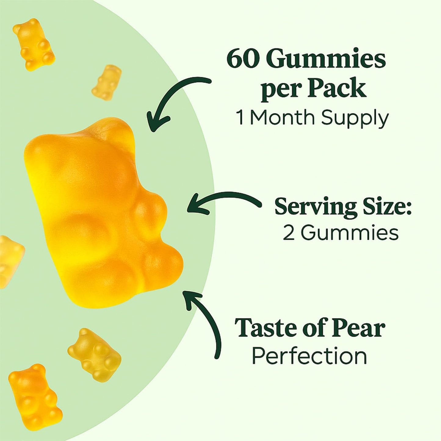 Betterbrand Mullein Gummies for Lungs – 1000mg Herbal Supplement for Lung Detox & Respiratory Support – Pear Flavor Chewable Breatheasy Gummy – 30 Day Supply